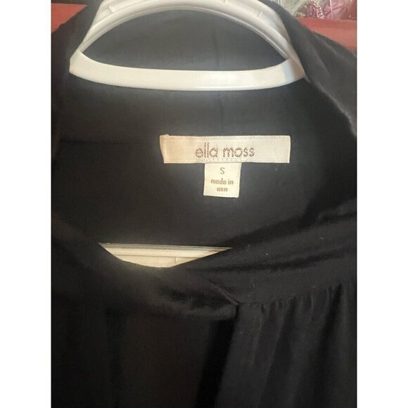 Womens Ella Moss Black‎ Long Sleeve Keyhole Mock Neck Top S - Picture 3 of 4